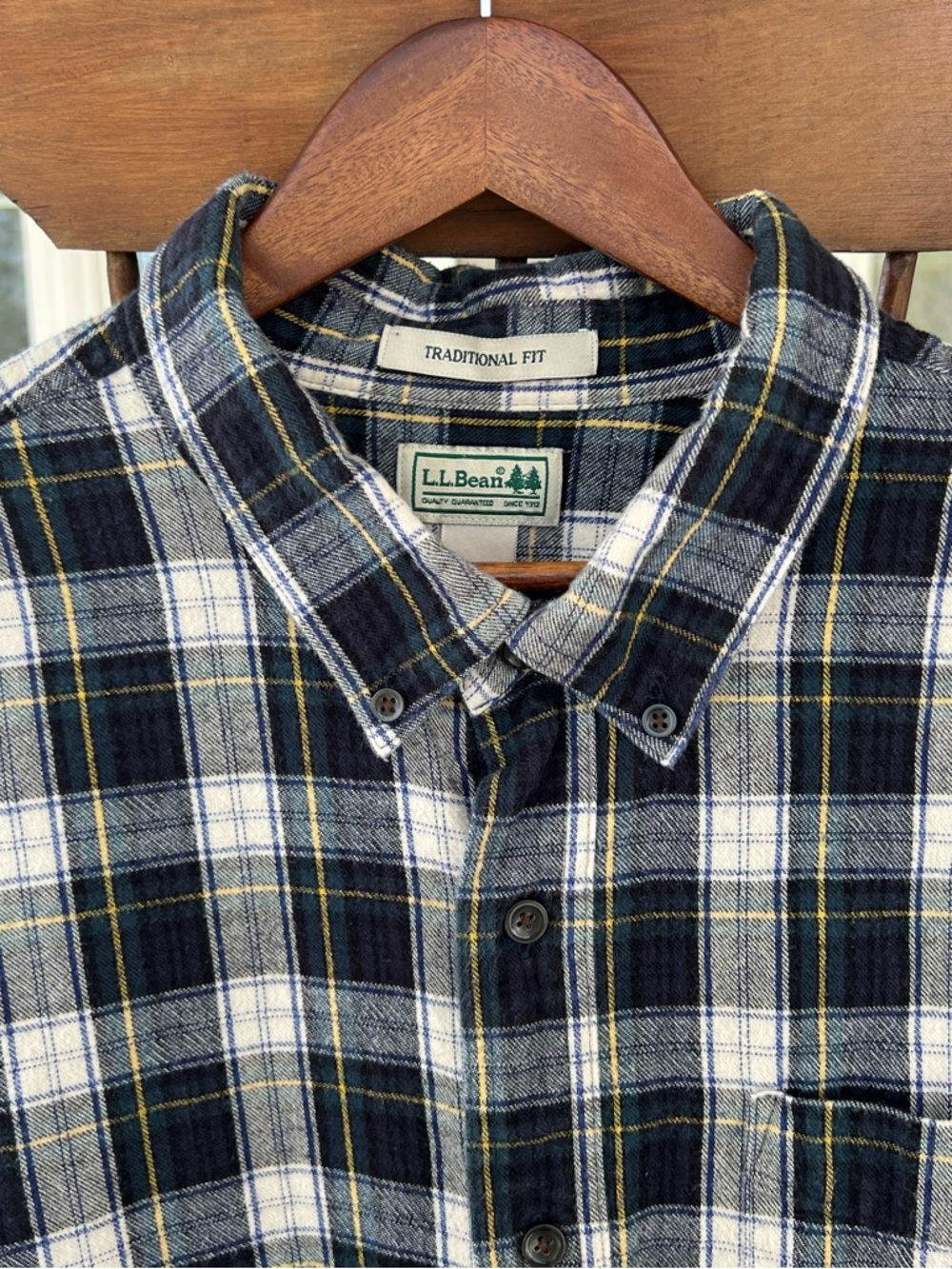 LL Bean Men’s Flannel Long Sleeve Scotch Plaid Shirt Traditional Fit XXL Tall
